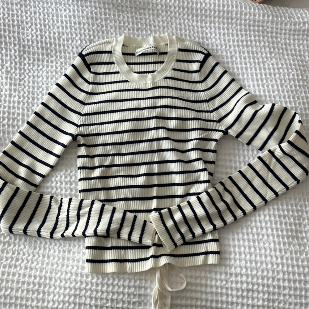 Striped open back knit